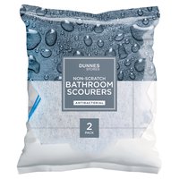 Dunnes Stores 2 Premium Non-Scratch Bathroom Scourers - Antibacterial