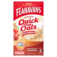 Flahavan's Microwave Quick Oats Red Berry 8 x 40g (320g)