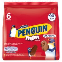 McVitie's Mini Penguin Milk Chocolate Biscuits 6 x 19g Multipack