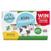 Glenilen Farm Kids Yoghurt Banana Live Yoghurt 4 x 90g (360g)