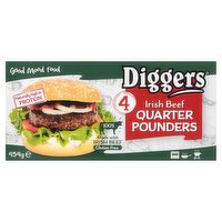 Diggers 4 Irish Beef Quarter Pounders 454g