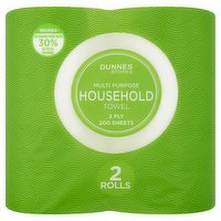 Dunnes Stores Multi Purpose Household Towel 2 Ply 2 Rolls