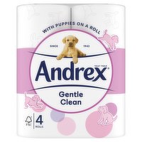 Andrex Gentle Clean Toilet Tissue 4 Rolls