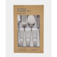 16-Piece Stainless Steel Cutlery Set Sless-Steel 