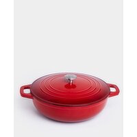  Neven Maguire Cast Iron Shallow Casserole Pot Red 