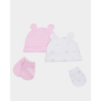   Hat And Mitten Set - Pack Of 2 Baby-Pink 