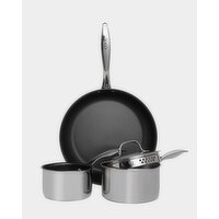 3Pc Cookware Set Sless-Steel 