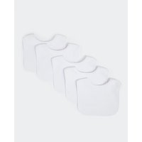 Cotton Rich Terry Bib (5 Pack)  White 