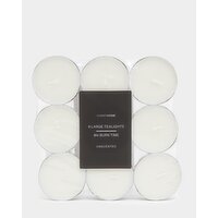 Large Tealight 8 Hour Burn - Pack Of 9 White 