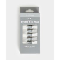 Rubber Grip Pegs - Set Of 20 Clear 