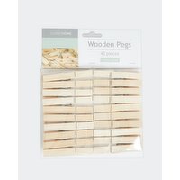 Wooden Pegs - Set Of 40 Wood 