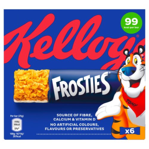 Kellogg's Frosties Cereal Breakfast Bars 6x25g