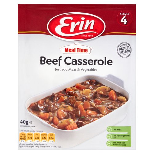 Erin Meal Time Beef Casserole 40g