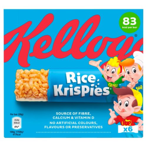 Kellogg's Rice Krispies Cereal & Milk Bars 6 x 20g