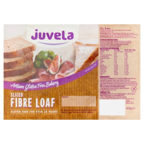 Juvela Sliced Fibre Loaf 400g