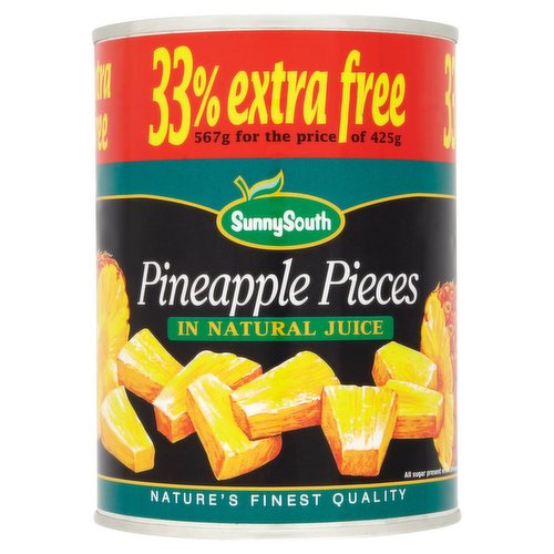 Sunny South Pineapple Pieces in Natural Juice 567g