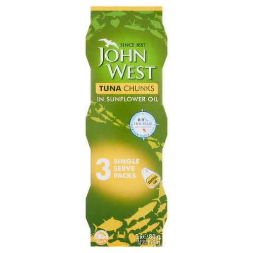 John West Tuna Chunks in Sunflower Oil 3 x 80g