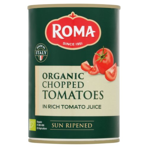 Roma Organic Chopped Tomatoes in Tomato Juice 400g