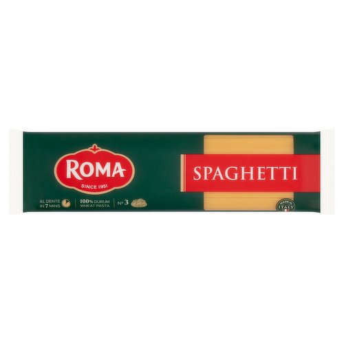 Pasta Made with Durum Wheat Semolina<br/><br/><b>Nutritional Claims</b><br/>Source of Protein<br/>Source of Fibre<br/>Low in Fat<br/><br/><b>Features</b><br/>Al Dente in 7 Mins<br/>100% Durum Wheat Pasta<br/>Source of Protein<br/>Source of Fibre<br/>Low in Fat<br/>Suitable for Vegetarians<br/><br/><b>Lifestyle</b><br/>Low Fat<br/>Suitable for Vegetarians<br/><br/><b>Pack Size</b><br/>500g ℮<br/><br/><b>Usage Other Text</b><br/>This pack contains approx. 6 servings<br/><br/><b>Usage Count</b><br/>Number of uses - Servings - 6<br/><br/><br/><b>Ingredients</b><br/>Durum <span style='font-weight: bold;'>Wheat</span> Semolina<br/><br/><b>Allergy Advice</b><br/>For allergens, including Cereals containing Gluten, please see ingredients in <span style='font-weight: bold;'>bold</span>.<br/><br/><br/><b>Allergy Text</b><br/>May contain Egg, Mustard and Soya.<br/><br/><br/><b>Storage Type</b><br/>Ambient<br/><br/><b>Storage</b><br/>Store in a cool, dry place. Once open, store in an airtight container.<br/><br/><b>Preparation and Usage</b><br/>Spaghetti Cooking Instructions:<br/>
1. Allow 75g of pasta per person.<br/>
2. Add the pasta to a large saucepan of boiling. salted water. Stir and return to the boil.<br/>
3. For al dente, reduce the heat and simmer for 7 minutes and up to 8 minutes for more tender pasta.<br/>
4. Drain well and serve immediately.<br/><br/>Country of Origin - Italy<br/><br/><b>Company Name</b><br/>Valeo Foods<br/><br/><b>Company Address</b><br/>Merrywell Industrial Estate,<br/>
Ballymount,<br/>
Dublin 12.<br/><br/><b>Telephone Helpline</b><br/>1800 855 706 (ROI)<br/>0800 085 5385 (NI & UK)<br/><br/><b>Web Address</b><br/>www.valeofoods.ie<br/><br/><b>Return To</b><br/>Valeo Foods,<br/>
Merrywell Industrial Estate,<br/>
Ballymount,<br/>
Dublin 12.<br/>
For Customer Care, call:<br/>
1800 855 706 (ROI)<br/>
0800 085 5385 (NI & UK)<br/>
Or for more information visit: www.valeofoods.ie<br/>