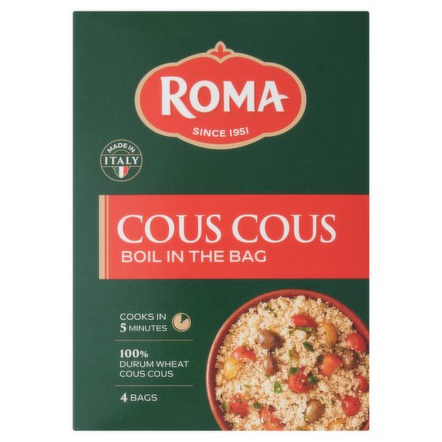 Roma Cous Cous Boil in the Bag 4 x 125g (500g)