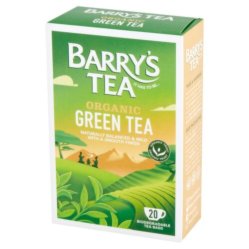 Barry's Tea Organic Green Tea 20 Biodegradable Tea Bags 40g