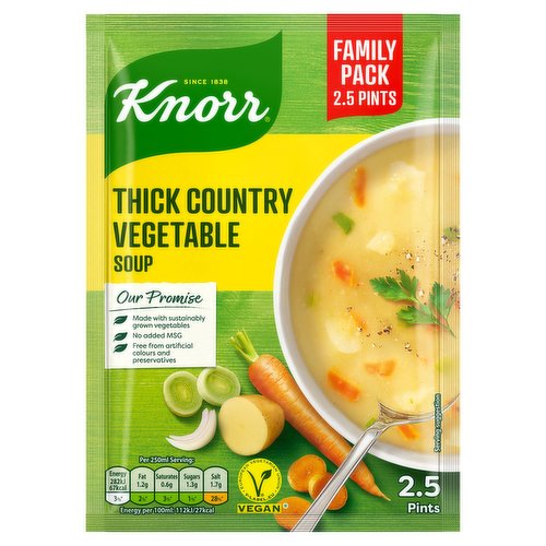 Knorr Thick Country Vegetable Soup Family Pack 2.5 Pints/115g