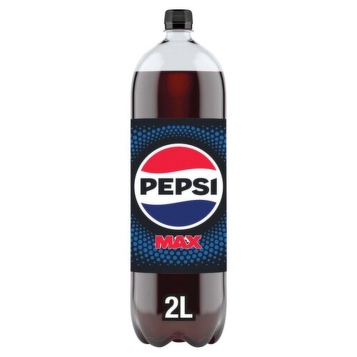 Carbonated Low Calorie Cola Flavoured Soft Drink with Sweeteners<br/><br/><b>Nutritional Claims</b><br/>No sugar<br/><br/><b>Features</b><br/>Maximum Taste<br/>No sugar<br/><br/><b>Lifestyle</b><br/>No Sugar<br/><br/><b>Pack Size</b><br/>2Litres ℮<br/><br/><b>Usage Other Text</b><br/>Bottle contains 8 servings<br/><br/><b>Usage Count</b><br/>Number of uses - Servings - 8<br/><br/><br/><b>Ingredients</b><br/>Carbonated Water<br/>Colour (Caramel E150d)<br/>Sweeteners (Aspartame, Acesulfame K)<br/>Acids (Phosphoric Acid, Citric Acid)<br/>Flavourings (including Caffeine)<br/>Preservative (Potassium Sorbate)<br/><br/><b>Safety Warning</b><br/>Contains a Source of Phenylalanine.<br/>
Pressurised container, please open slowly and handle with care.<br/><br/><b>Storage Type</b><br/>Ambient<br/><br/><b>Storage</b><br/>Best Before End - See Cap/Bottle.<br/><br/><b>Preparation and Usage</b><br/>Best Served Chilled.<br/><br/><b>Company Name</b><br/>Britvic Ireland Ltd. / Britvic Soft Drinks Ltd.<br/><br/><b>Company Address</b><br/>Britvic Ireland Ltd.,<br/>
P.O. Box 2020,<br/>
Dublin 10,<br/>
Ireland.<br/>
<br/>
Britvic Soft Drinks Ltd.,<br/>
Hemel Hempstead,<br/>
HPT2 4TZ,<br/>
UK.<br/><br/><b>Telephone Helpline</b><br/>ROI 1800 696 127<br/>GB & NI 0800 032 1767<br/><br/><b>Web Address</b><br/>www.pepsi.co.uk<br/>www.pepsimax.ie<br/><br/><b>Return To</b><br/>Want to get in touch? You can phone us in ROI on 1800 696 127, GB & NI on 0800 032 1767, visit the Contact Us page on our website www.pepsi.co.uk or drop us a line on one of our social platforms<br/>
Britvic Ireland Ltd.,<br/>
P.O. Box 2020,<br/>
Dublin 10,<br/>
Ireland.<br/>
<br/>
Britvic Soft Drinks Ltd.,<br/>
Hemel Hempstead,<br/>
HPT2 4TZ,<br/>
UK.<br/>
www.pepsimax.ie<br/>
