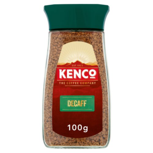 Freeze Dried Instant Coffee<br/><br/><b>Further Description</b><br/>Discover more at Kenco.co.uk<br/><br/><b>Features</b><br/>Well-rounded full flavour roast<br/>Instant Coffee<br/>Simply add 1 to 2 teaspoons of coffee followed by hot water<br/><br/><b>Pack Size</b><br/>100g ℮<br/><br/><b>Usage Count</b><br/>Number of uses - Servings - 62<br/><br/><b>Storage Type</b><br/>Ambient<br/><br/><b>Storage</b><br/>Store in a cool, dry place.<br/>
Best before: see above or base of pack.<br/><br/><b>Preparation and Usage</b><br/>Preparation: Add 1 to 2 teaspoons of coffee to your cup and add hot water, just off the boil.<br/><br/><b>Company Address</b><br/>UK: Freepost RSTU-ZHXL-EJKL,<br/>
Horizon,<br/>
Honey Lane,<br/>
Maidenhead,<br/>
SL6 6RJ.<br/>
<br/>
Ireland: 2nd Floor,<br/>
Block F1,<br/>
East Point Business Park,<br/>
Dublin 3,<br/>
Ireland.<br/><br/><b>Telephone Helpline</b><br/>UK: 0808 100 8787<br/>IRL: 1800207275<br/><br/><b>Return To</b><br/>UK: Consumer Response,<br/>
Freepost RSTU-ZHXL-EJKL,<br/>
Horizon,<br/>
Honey Lane,<br/>
Maidenhead,<br/>
SL6 6RJ.<br/>
Freephone: 0808 100 8787<br/>
<br/>
Ireland: 2nd Floor,<br/>
Block F1,<br/>
East Point Business Park,<br/>
Dublin 3,<br/>
Ireland.<br/>
Freephone: 1800207275<br/><br/>