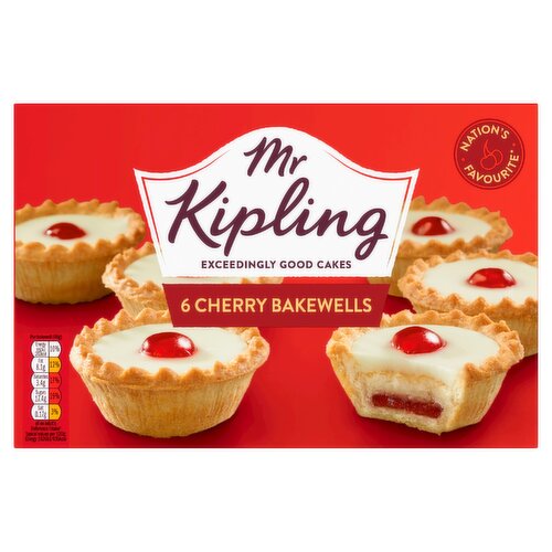 Mr Kipling 6 Cherry Bakewells