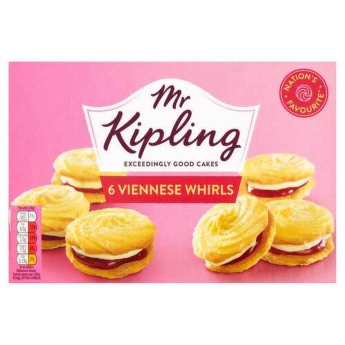 Mr Kipling 6 Viennese Whirls Cakes