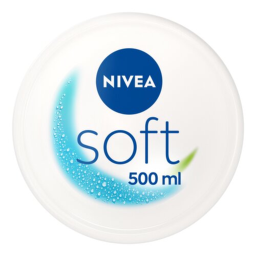 NIVEA Soft Moisturiser for Body, Face & Hands  500ML