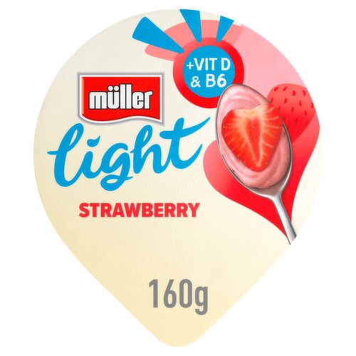 Müller Light Strawberry Fat Free Yogurt 160g