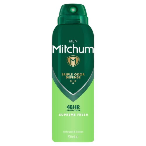 Mitchum Men Triple Odor Defense 48HR Protection Supreme Fresh Antiperspirant & Deodorant 200ml