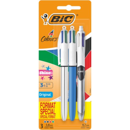 BIC 4 Colours Ball Pen Set x3