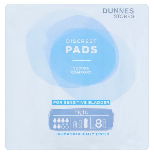 Dunnes Stores Discreet Pads Night 8 Pads