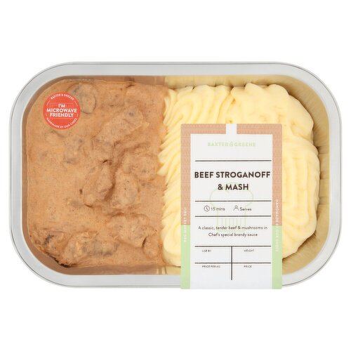 Baxter & Greene Beef Stroganoff & Mash 620g