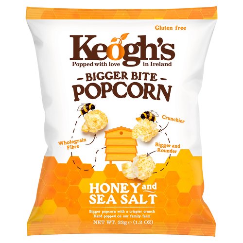 Keogh's Bigger Bite Popcorn Honey and Sea Salt 33g