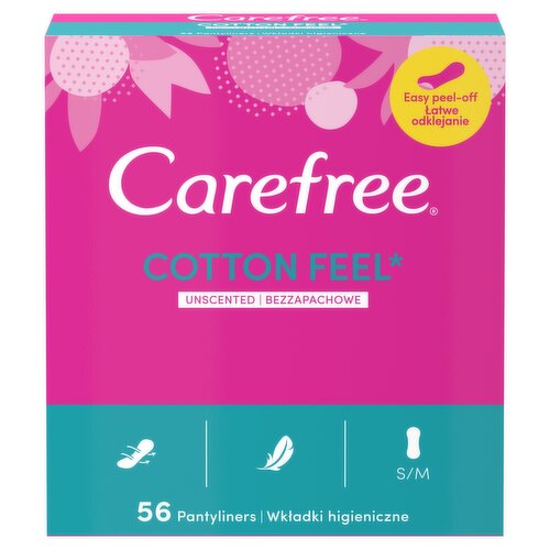 Carefree® Cotton Unscented Pantyliners 56ct