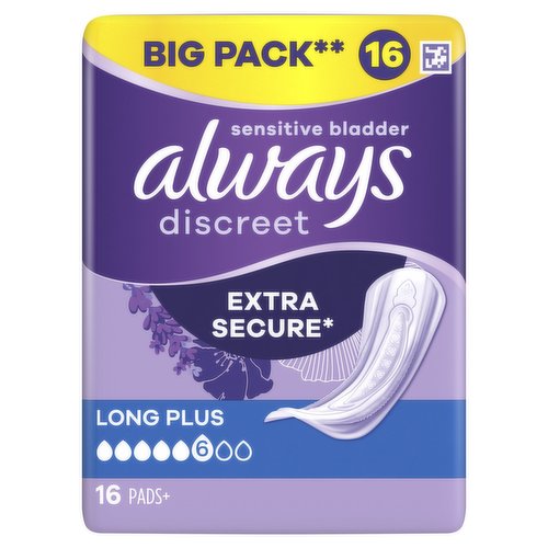 Always Discreet Incontinence Pads Long Plus