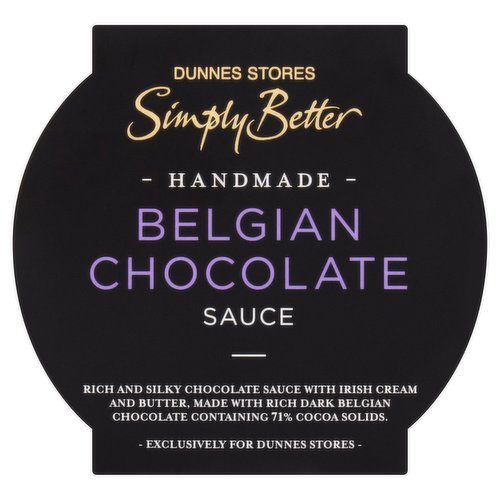 Dunnes Stores Simply Better Handmade Belgian Chocolate Sauce 180g