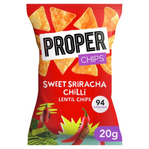 PROPERCHIPS Sweet Sriracha Chilli Lentil Chips 20g