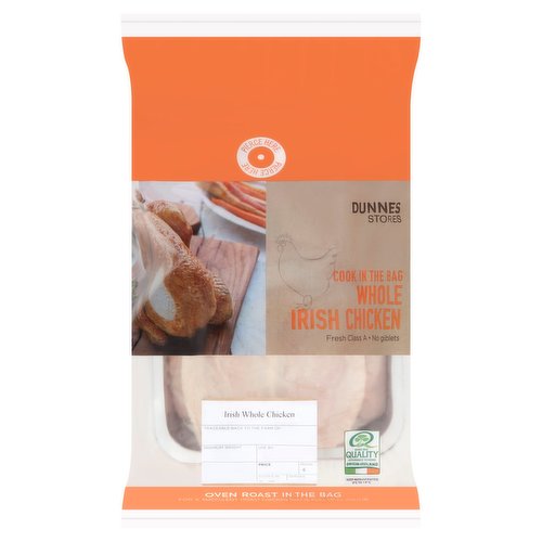 Dunnes Stores Cook in the Bag Whole Irish Chicken 1500g