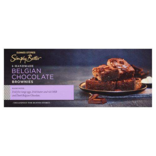 Dunnes Stores Simply Better 4 Handmade Belgian Chocolate Brownies 180g