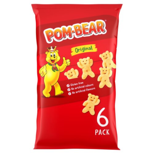 Pom-Bear Original Multipack Crisps 6 Pack