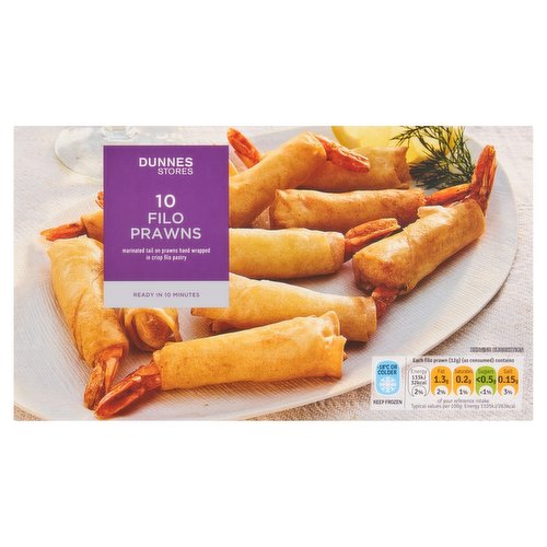 Dunnes Stores 10 Filo Prawns 120g