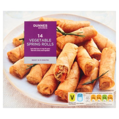 Dunnes Stores 14 Vegetable Spring Rolls 280g - Dunnes Stores