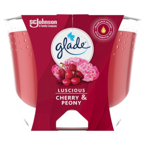 Glade Large Candle Luscious Cherry & Peony 224g