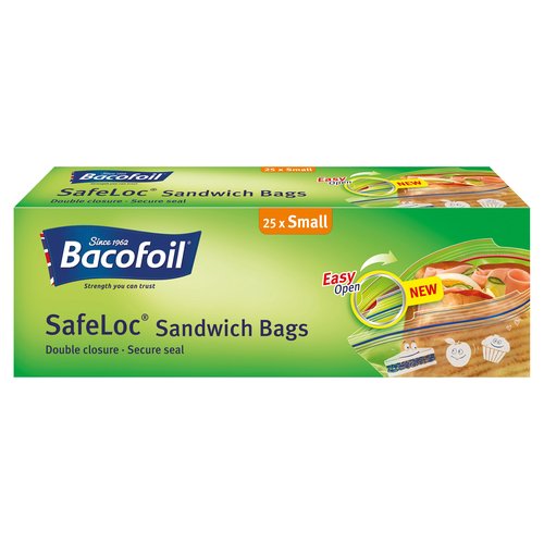 Bacofoil SafeLoc Sandwich Bags 25 x Small