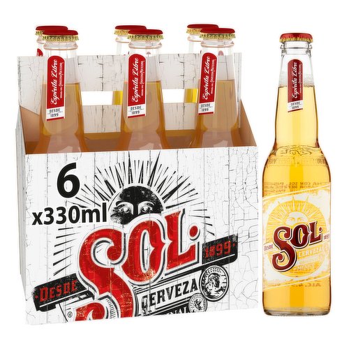 Sol Cerveza Original de Mexico 6 x 330 ml bottle