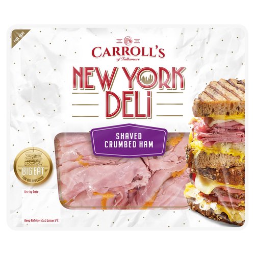 Carroll's of Tullamore New York Deli Shaved Crumbed Ham 90g